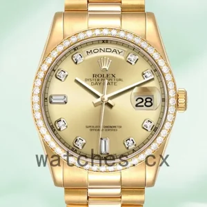 Rolex Day-Date Men’s 36mm m118348-0042 Champagne Dial