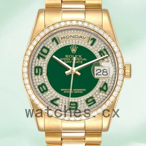Rolex Day-Date 36mm Men’s 118348-0054 Green Dial Automatic
