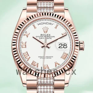 Rolex Day-Date Men’s m128235-0053 36mm White Dial President Bracelet