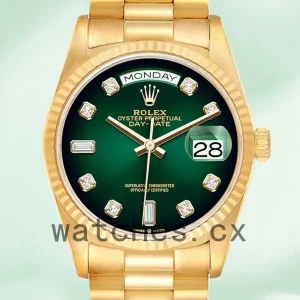 Rolex Day-Date 36mm Men’s m128238-0069 Green Dial Automatic