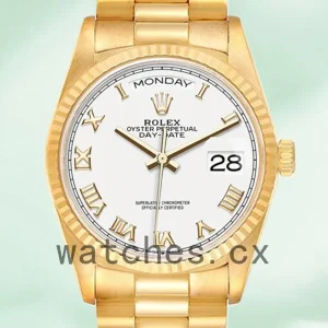 Rolex Day-Date Men’s 36mm 128238 Automatic White Dial