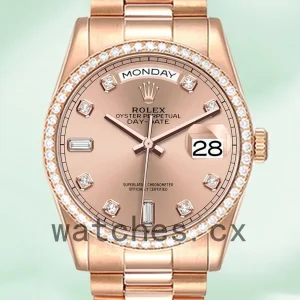 Rolex Day-Date m128345rbr-0009 Men’s 36mm Rose Gold Dial Automatic