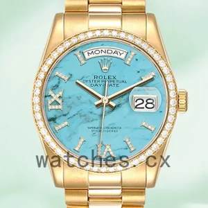 Rolex Day-Date 36mm m128348rbr-0037 Men’s Gold-tone
