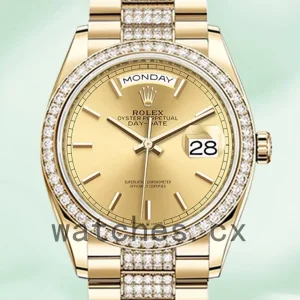 Rolex Day-Date Men’s m128348rbr-0027 36mm President Bracelet Gold-tone