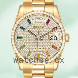 Rolex Day-Date m128348rbr-0030 Men’s 36mm Gold-tone Automatic