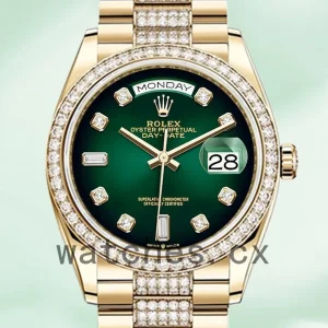 Rolex Day-Date Men’s m128348rbr-0036 36mm Green Dial