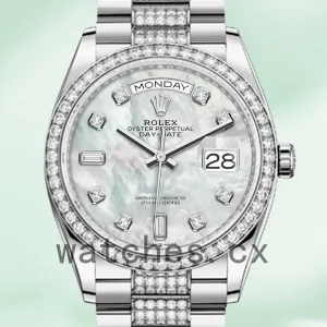 Rolex Day-Date 36mm m128349rbr-0014 Men’s Silver-tone
