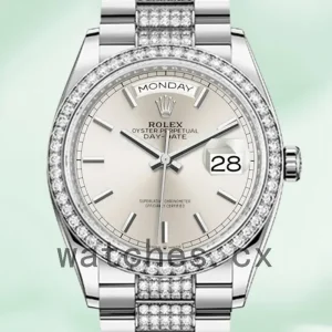 Rolex Day-Date 36mm m128349rbr-0013 Men’s Silver-tone