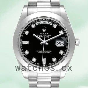 Rolex Day-Date 218206 41mm Men’s President Bracelet Silver-tone