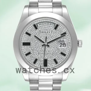 Rolex Day-Date Men’s 41mm 218206 Diamond Pave Dial