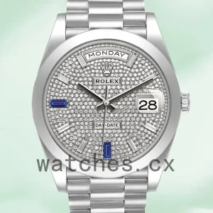 Rolex Day-Date 40mm Men’s 228206 Automatic Diamond Paved Dial