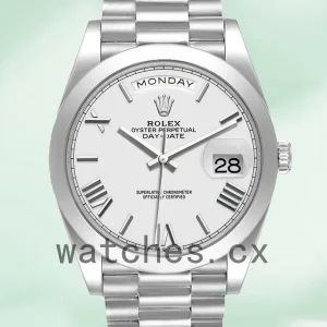 Rolex Day-Date m228206-0028 Men’s 40mm President Bracelet White Dial