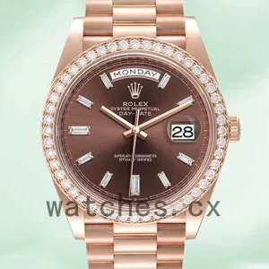 Rolex Day-Date 40mm Men’s m228345rbr-0006 Rose Gold-tone