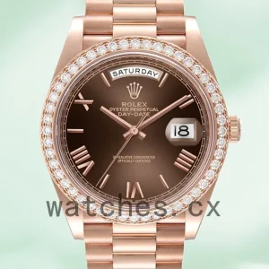 Rolex Day-Date 40mm m228345rbr-0009 Men’s Brown Dial
