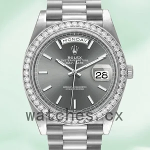 Rolex Day-Date m228349rbr-0041 40mm Men’s Silver-tone