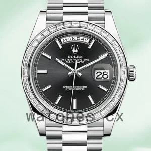 Rolex Day-Date 40mm Men’s m228396tbr-0024 Black Dial