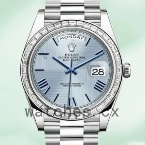 Rolex Day-Date Men’s 40mm m228396tbr-0004 President Bracelet Silver-tone