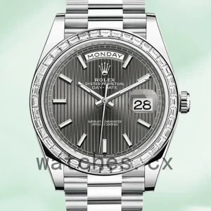 Rolex Day-Date 40mm Men’s m228396tbr-0023 Silver-tone