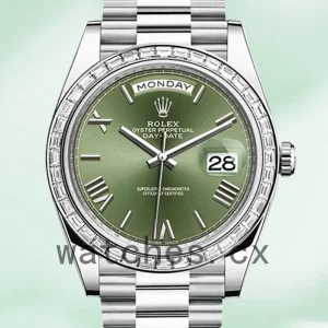 Rolex Day-Date 40mm m228396tbr-0020 Men’s Silver-tone