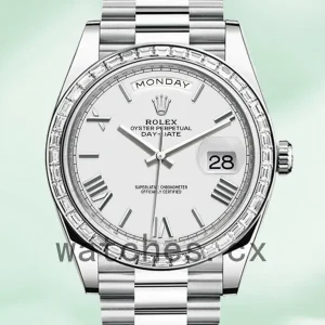 Rolex Day-Date m228396tbr-0018 Men’s 40mm Silver-tone President Bracelet