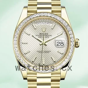 Rolex Day-Date Men’s 40mm m228398tbr-0005 Silver Dial