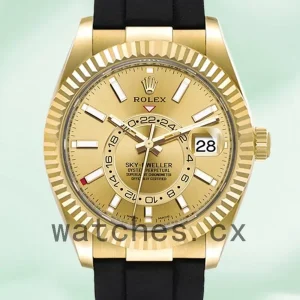 Rolex Sky-Dweller m326238-0007 Men’s 42mm Champagne Dial Gold-tone