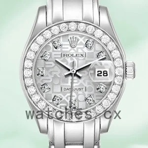 Rolex Pearlmaster Ladies 80299-0073 29mm Bracelet Silver Jubilee Dial