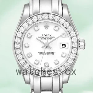 Rolex Pearlmaster 80299 Ladies 29mm White Dial Silver-tone