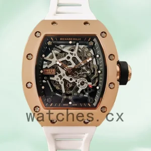 Richard Mille RM35 Around 48*40mm RM35-021 Men Skeleton Dial Rubber Band