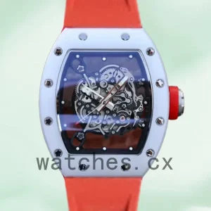 Richard Mille RM055 Around 50*43mm RM055-018 Men Rubber Band Transparent Dial