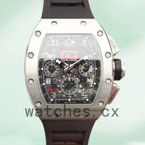 Richard Mille RM011 Men RM011-013 Around 50*42mm Rubber Band Transparent Dial