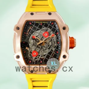 Richard Mille RM27-04 RM27-04-011 Around 38*48mm Men Rubber Band Mechanical