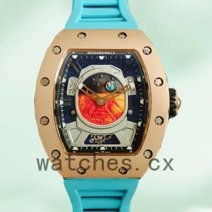 Richard Mille RM52-05 RM52-05-002 Men Around 50*42mm Rose Gold-tone