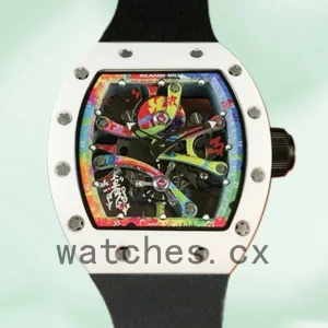 Richard Mille RM68-01 RM68-01-002 Around 50*40mm Men Rubber Band