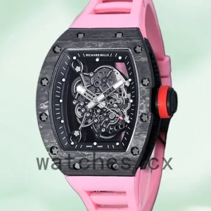 Richard Mille RM 055 RM 055-022 Men 50*42mm Transparent Dial Black