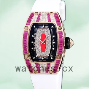 Richard Mille RM 07-01 Ladies RM 07-01-009 31*45mm Red With Diamonds Dial Automatic