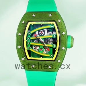 Richard Mille RM 56-01 RM 56-01-003 50*42mm Men Green Rubber Band