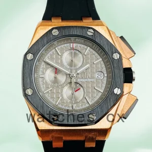 Audemars Piguet Royal Oak Offshore Men’s 44mm Royal Oak Offshore016 Silver Dial Rubber Band
