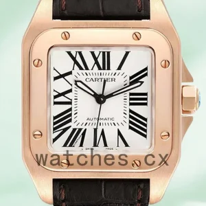 Cartier Santos 39mm Men’s W20108Y1 Rose Gold-tone