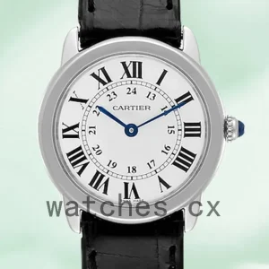 Cartier Ronde W6700155 35mm Ladies Strap Silver-tone